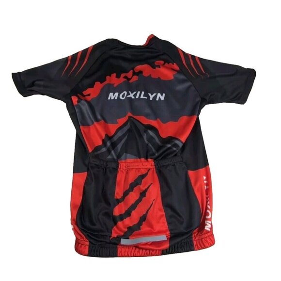 Cycling Jersey Mens Small Black Red Moxilyn Full Zip Short Sleeve Bicycle Racing - Picture 6 of 10